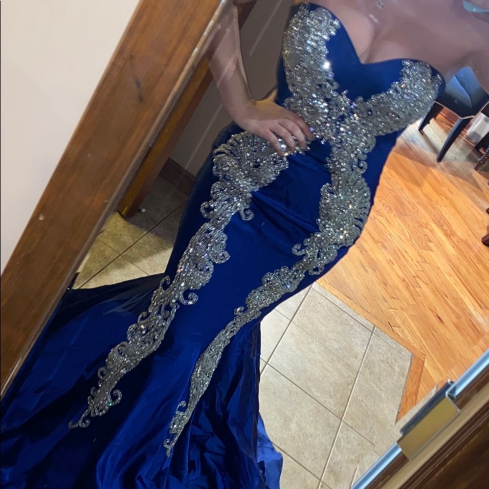 Free Shipping Gorgeous Embellished Gown Size 6